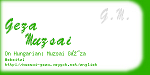 geza muzsai business card